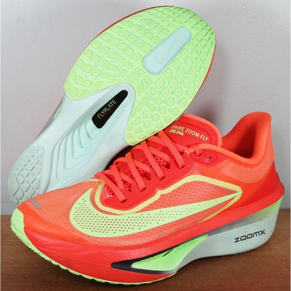 Nike Zoom Fly 6 Running Shoes Women 9 Bright Crimson Lime Blast